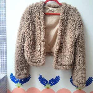 Cropped Faux Fur Jacket